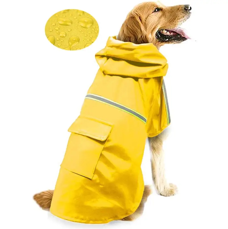 Trendy Waterproof Dog Raincoat for Fashionable Pets in Rain