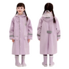 Durable PU Waterproof Raincoat in Navy Blue for Rainy Days