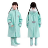 Durable PU Waterproof Raincoat in Navy Blue for Rainy Days