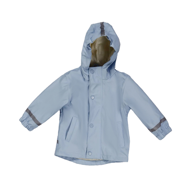 Cute Waterproof PU Raincoat for Kids with Adjustable Hood