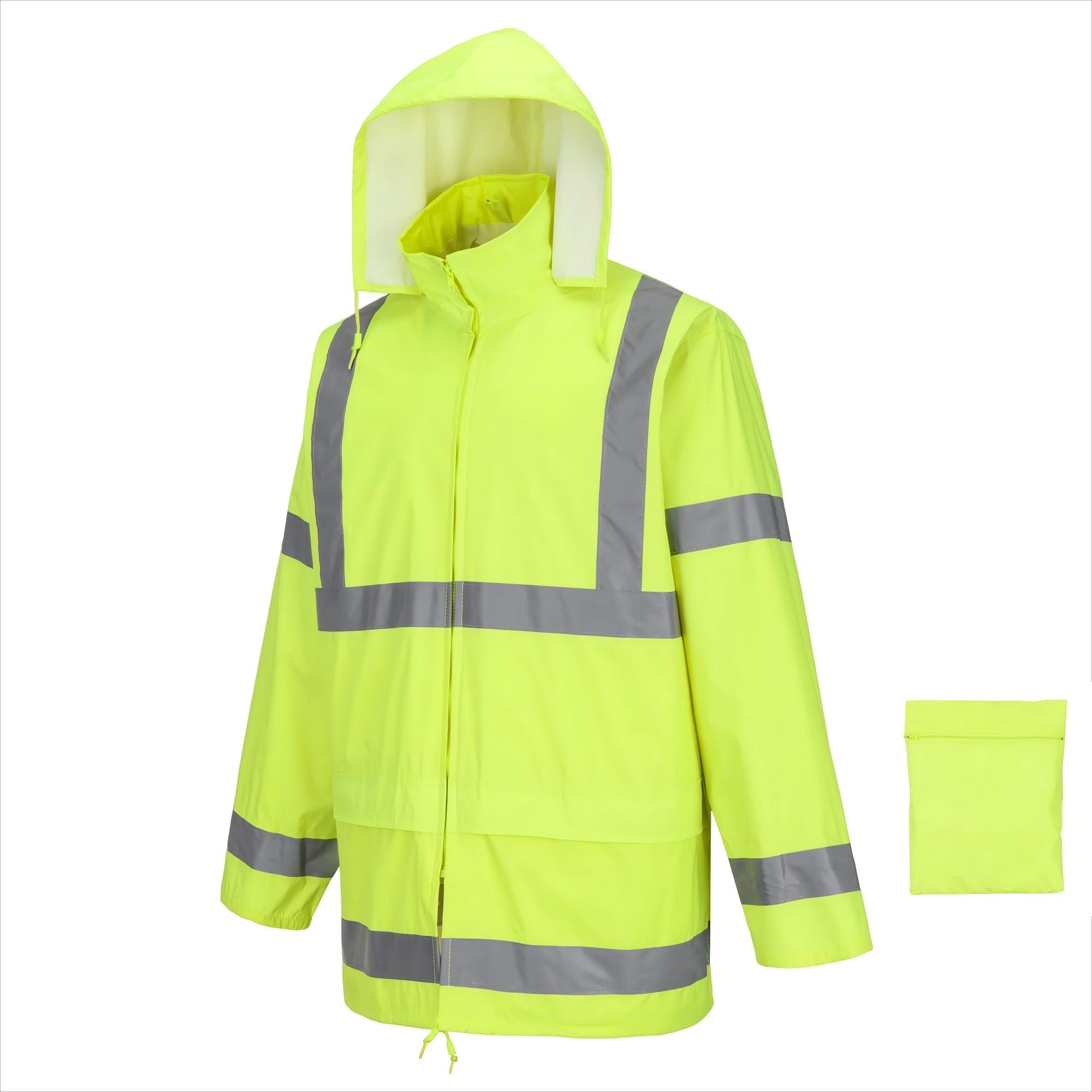 Lightweight PU Raincoat with Hood for Outdoor Adventures
