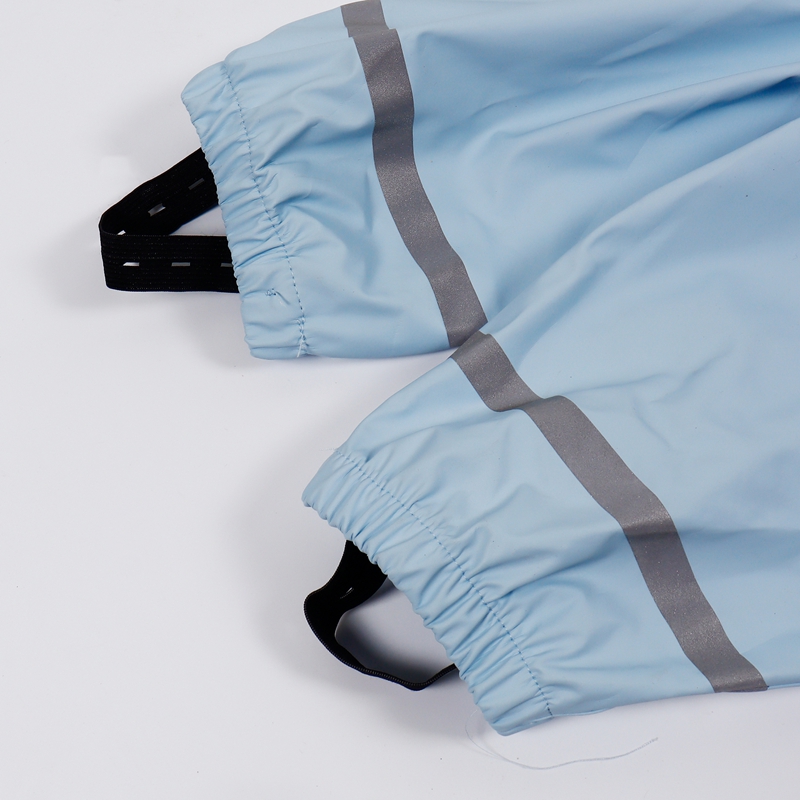Cute Waterproof PU Raincoat for Kids with Adjustable Hood